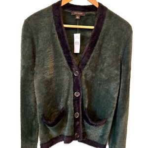 Ann Taylor Fuzzy Eyelash Cardigan Sweater Size Medium NWT